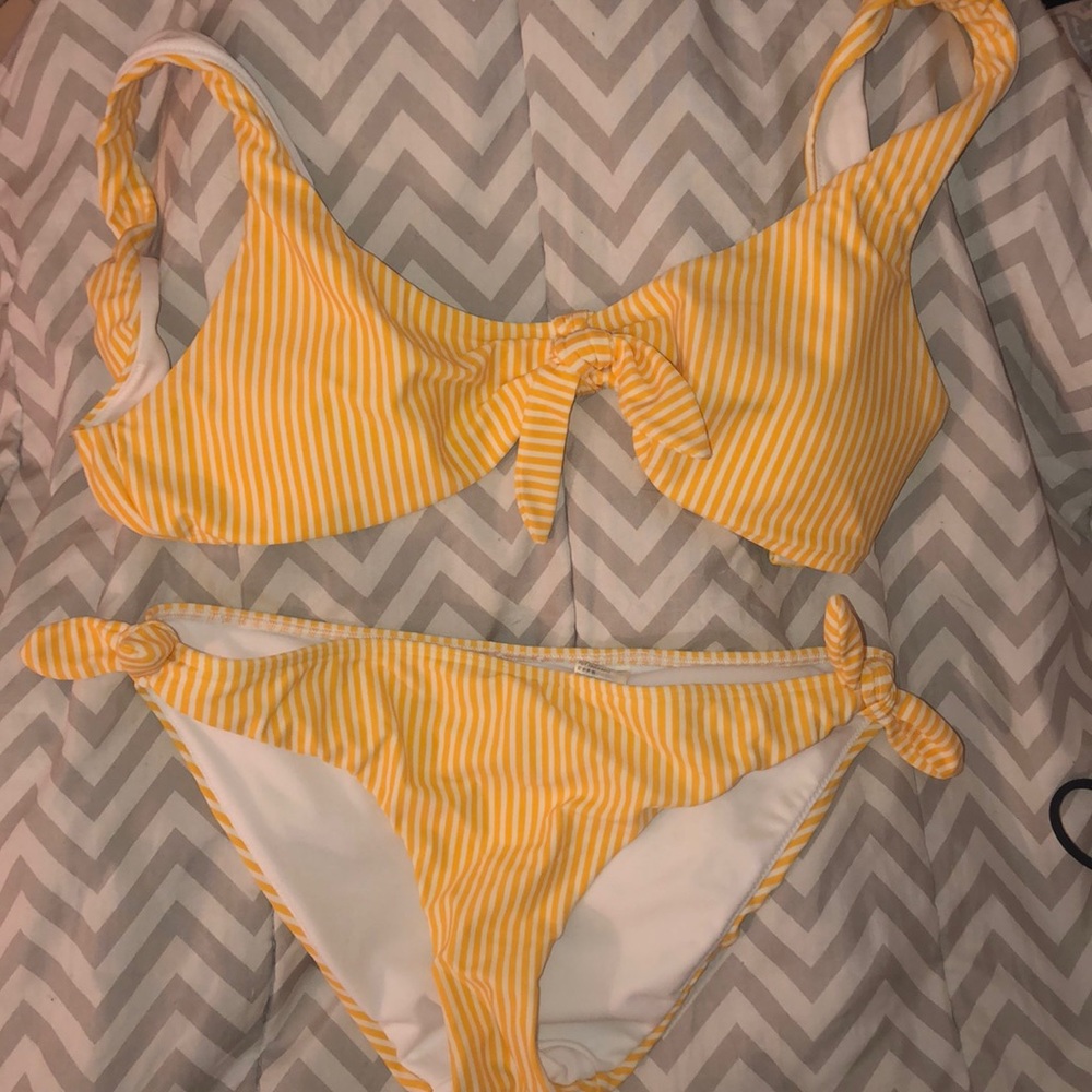 Striped Swim Suit Set